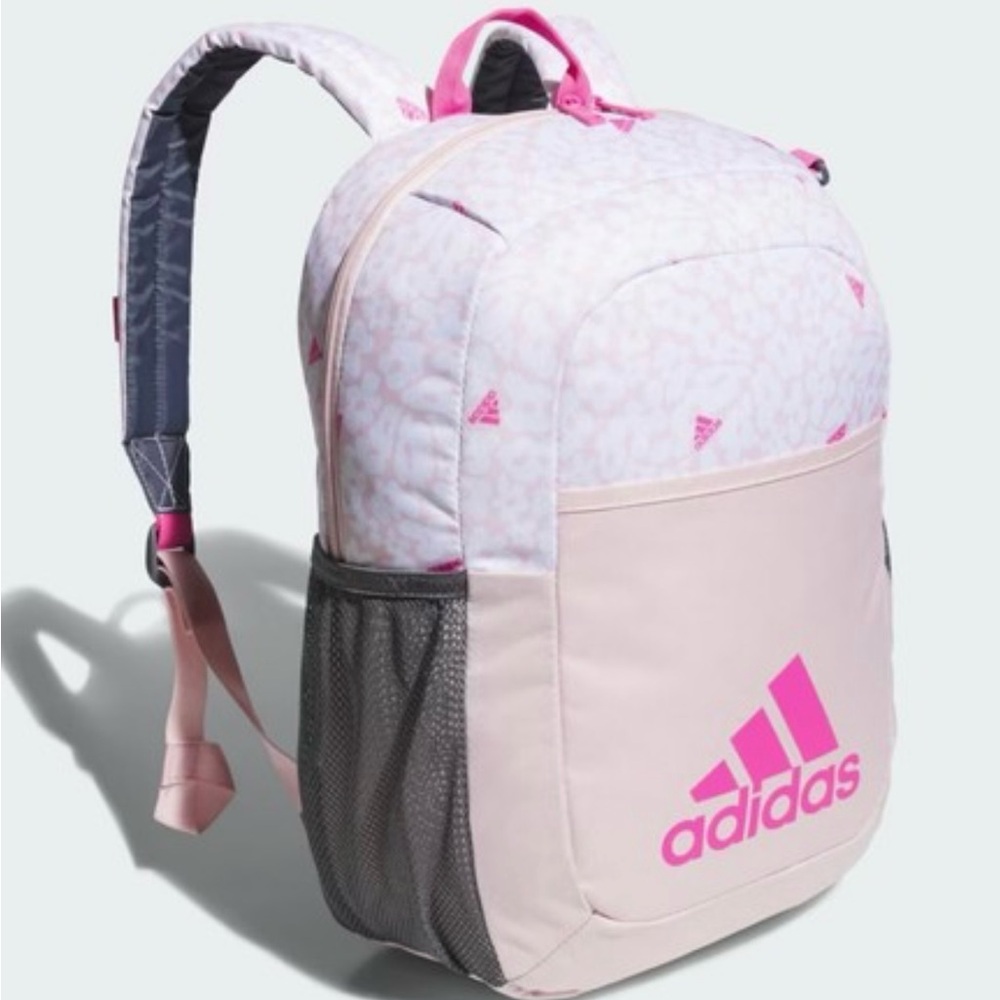 Adidas Kids Light Pink and Gray Backpack